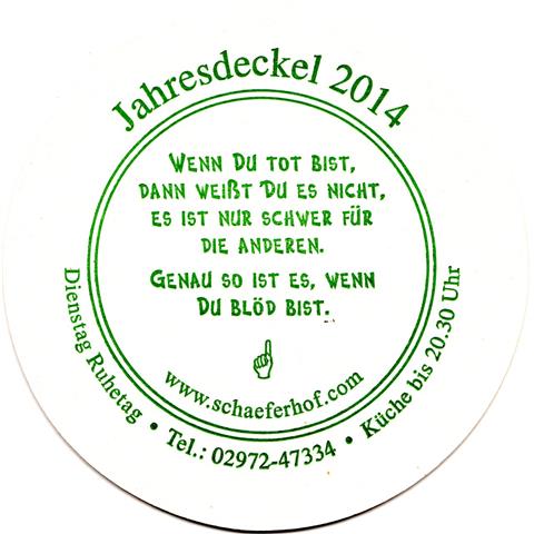 schmallenberg hsk-nw schferhof 1b (rund215-jahresdeckel 2014-grn)